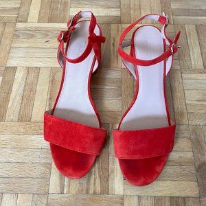 J-Crew Red Heels Size 10